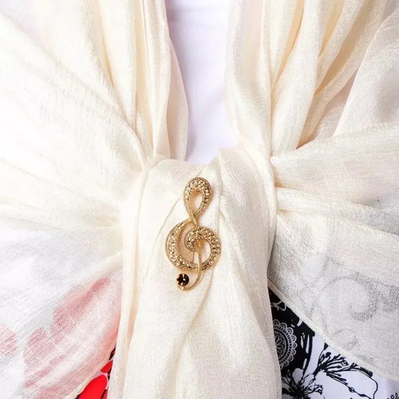 VQ Music Note Brooch - Picture 2 of 5